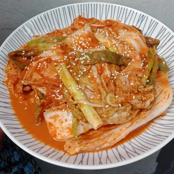 homemade kimchi siap di sajikan.  bisa di makan langsung atau di olah menjadi masakan