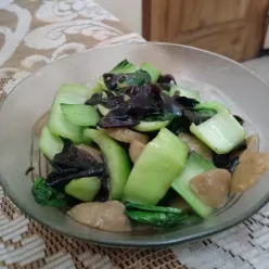 Tumis Sawi Jamur #JagoMasakMinggu9
