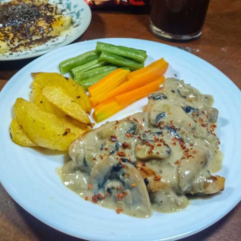 Resep Chicken Steak With Mushroom Sauce JagoMasakMinggu9 dari Chef galuh ayu Yummy App