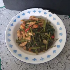 Tumis Kangkung Tempe Saos Tiram
