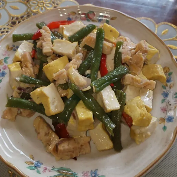 Tumis Kacang Panjang dan Tahu Tempe #JagoMasakMinggu10