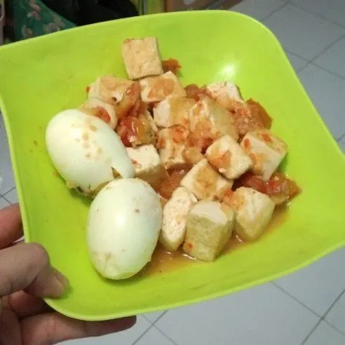 Tahu Telur Pedas Tanpa Minyak