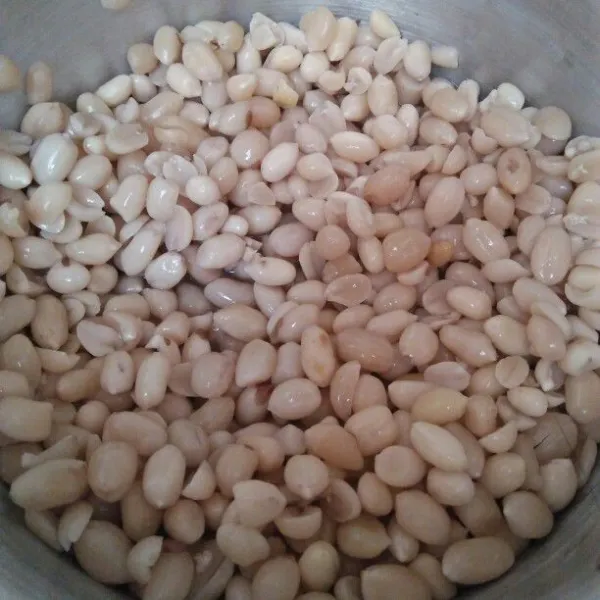 siapkan kacang bawang nya , siapkan panci masukan kacanh bawang,  garam dan air lalu rebus kacang selama 5 menitan , lalu tutup panci diamkan 30 menit
