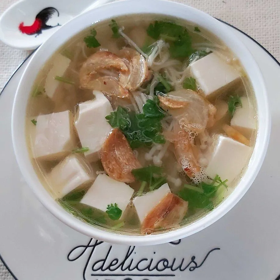 Soup Sehat Jamur Enoki Tahu Sutra