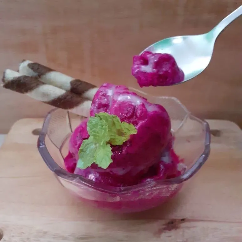 Sorbet buah naga #JagoMasakMinggu1Periode2