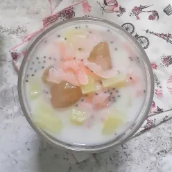 Es Jelly Susu Selasih #JagoMasakMinggu1Periode2