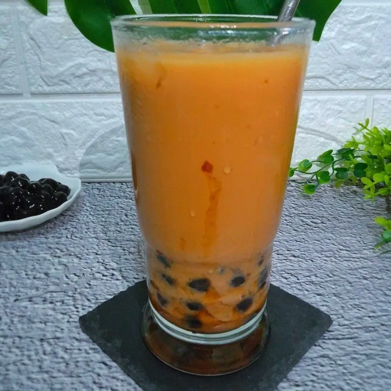 Boba Pearl Thai Tea Milk #JagoMasakMinggu1Periode2