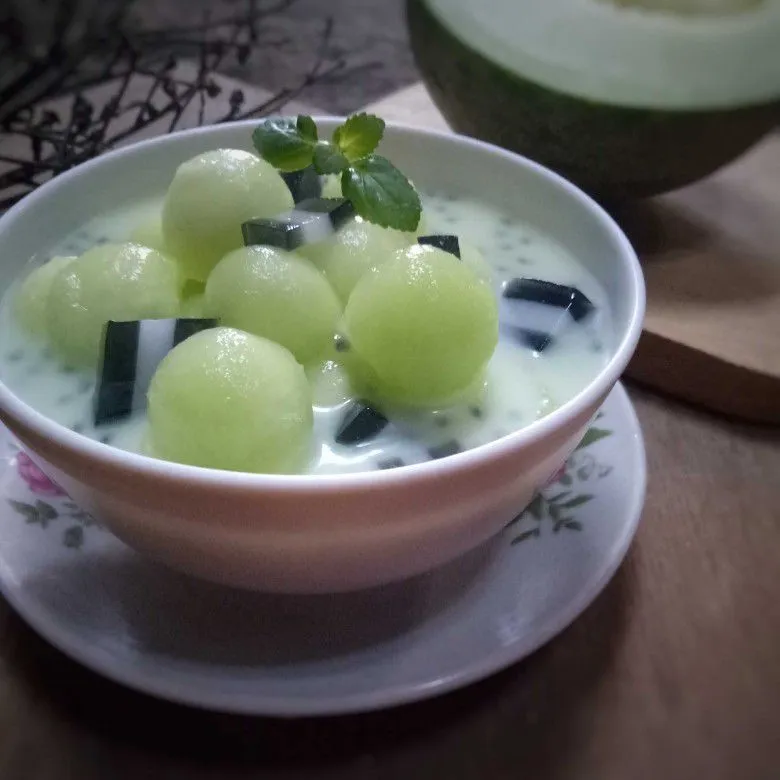 Sop Bola-Bola Melon Jelly Selasih #JagoMasakMinggu1Periode2