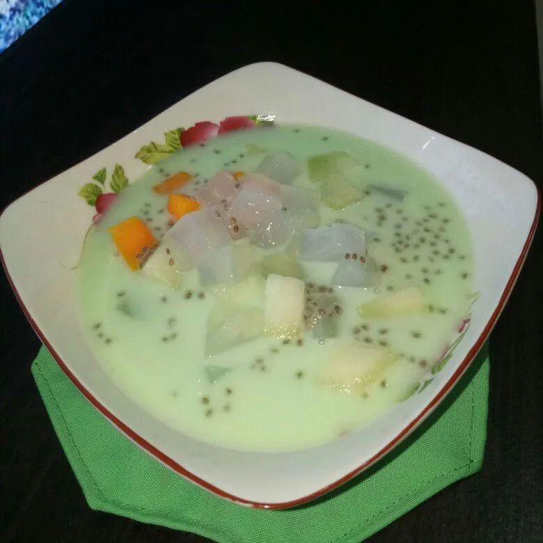 Melon Susu Biji Selasih #JagoMasakMinggu1Periode2