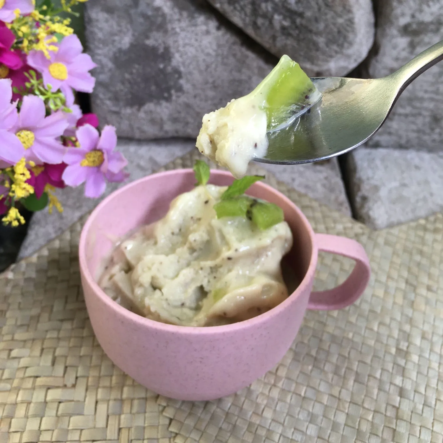 Kiwi Pisang Frozen Yoghurt #JagoMasakMinggu1Periode2