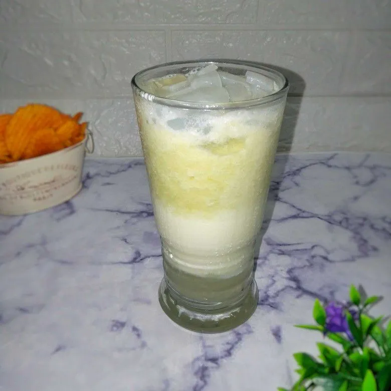 Milk Yakult Melon Ice Topping Nata #JagoMasakMinggu1Periode2