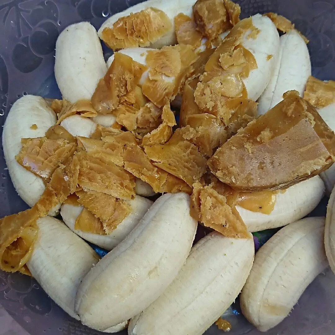 Step 1 Godok Godok Pisang Gula Jawa