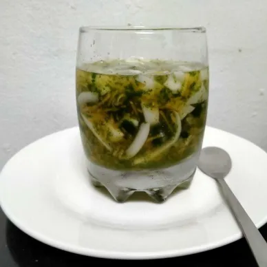 Es Jeruk Kelapa Buah Kesemek #JagoMasakMinggu1Periode2