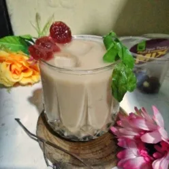 Ice Tea Boba Almond-Mix Berry #JagoMasakMinggu1Periode2