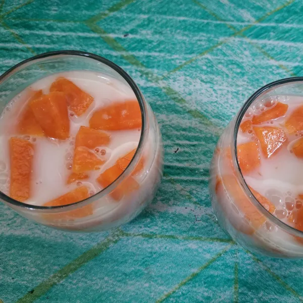 Tuang santan dan siap dinikmati.