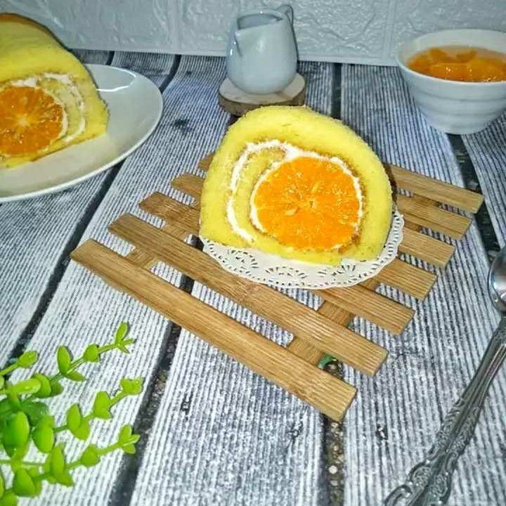 Orange Swiss Roll Cake #JagoMasakMinggu2Periode2