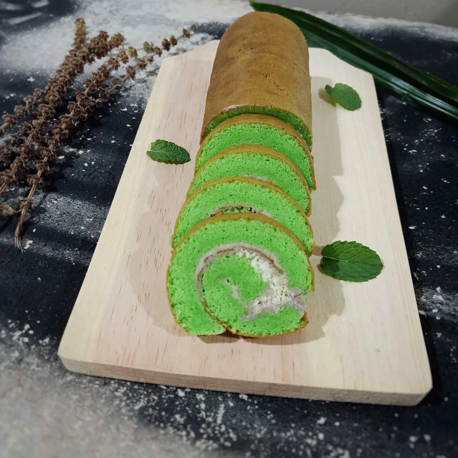 Bolu Gulung Pandan Keju #JagoMasakMinggu2Periode2