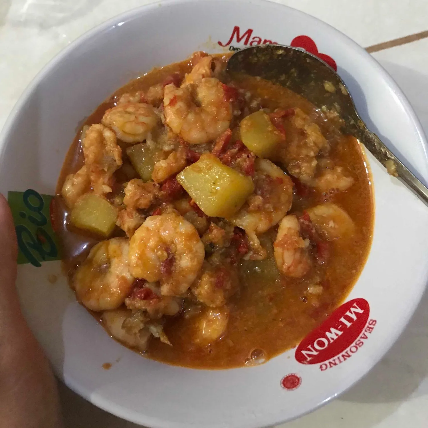 Udang Kentang Balado Pedas