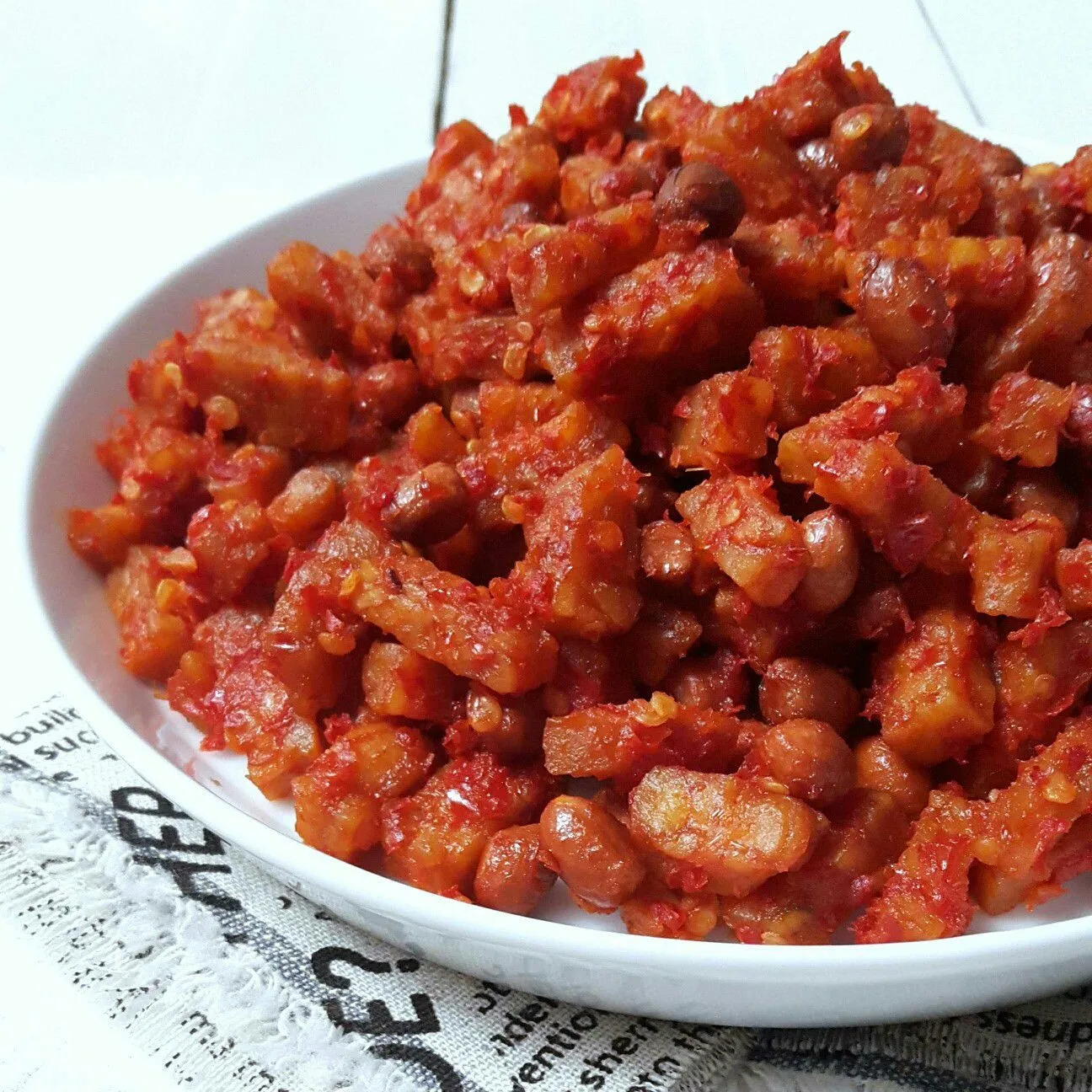 Tempe Kacang Bumbu Merah #JagoMasakMinggu3Periode2