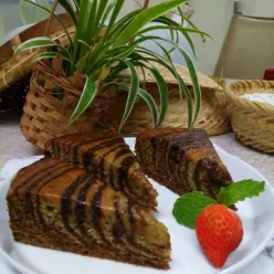 Banana Zebra Cake 1 Telur