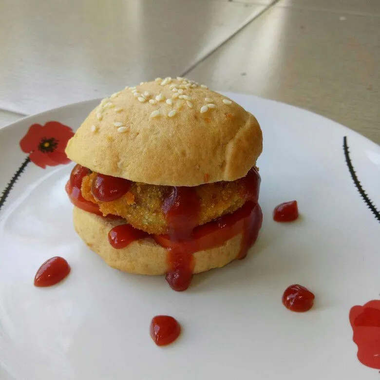 Vegan Tempe Patty Burger #JagoMasakMinggu3Periode2