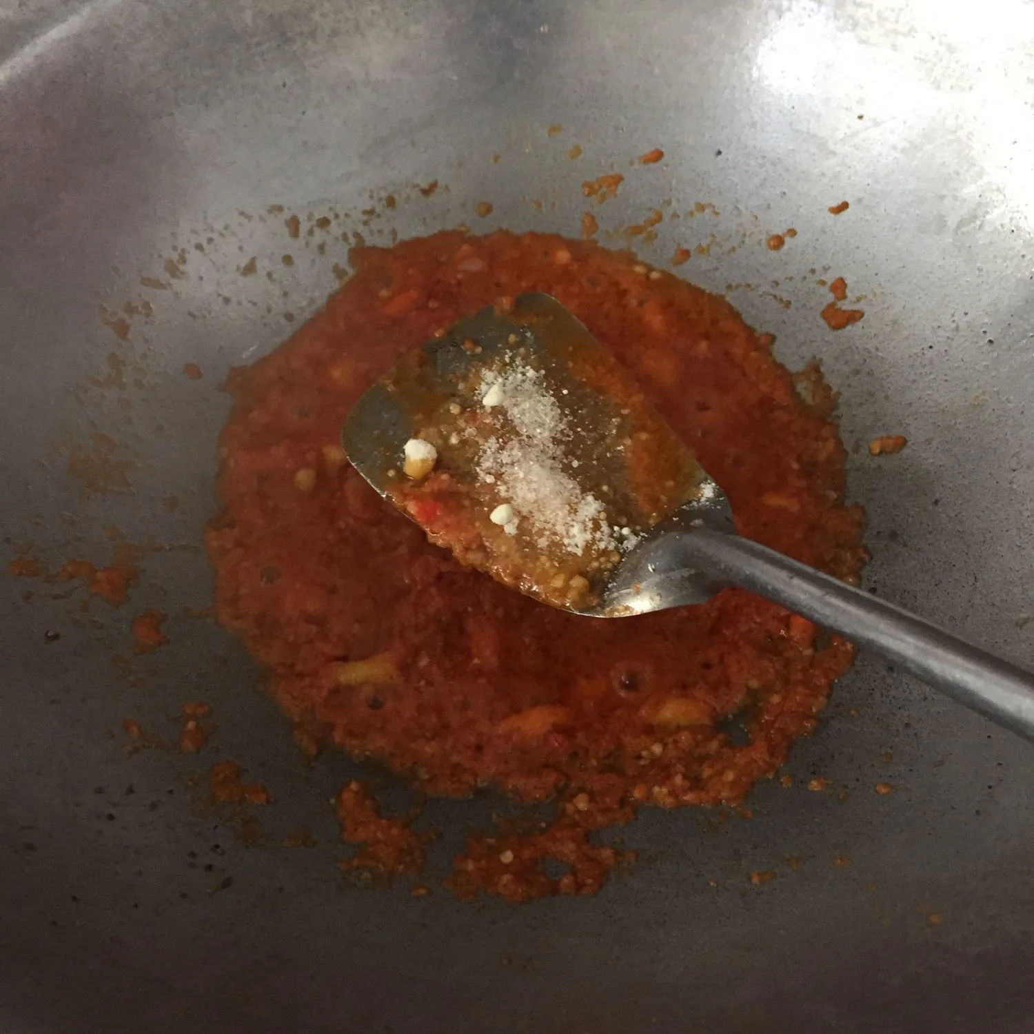 Step 3 Terong Balado Teri