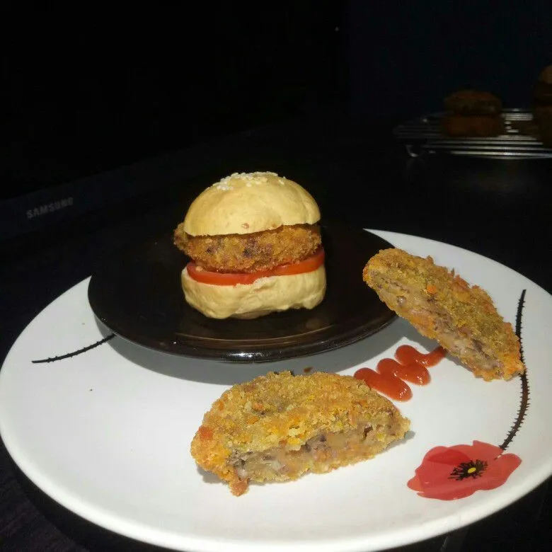 Burger Patty Jamur Wortel #JagoMasakMinggu3Periode2