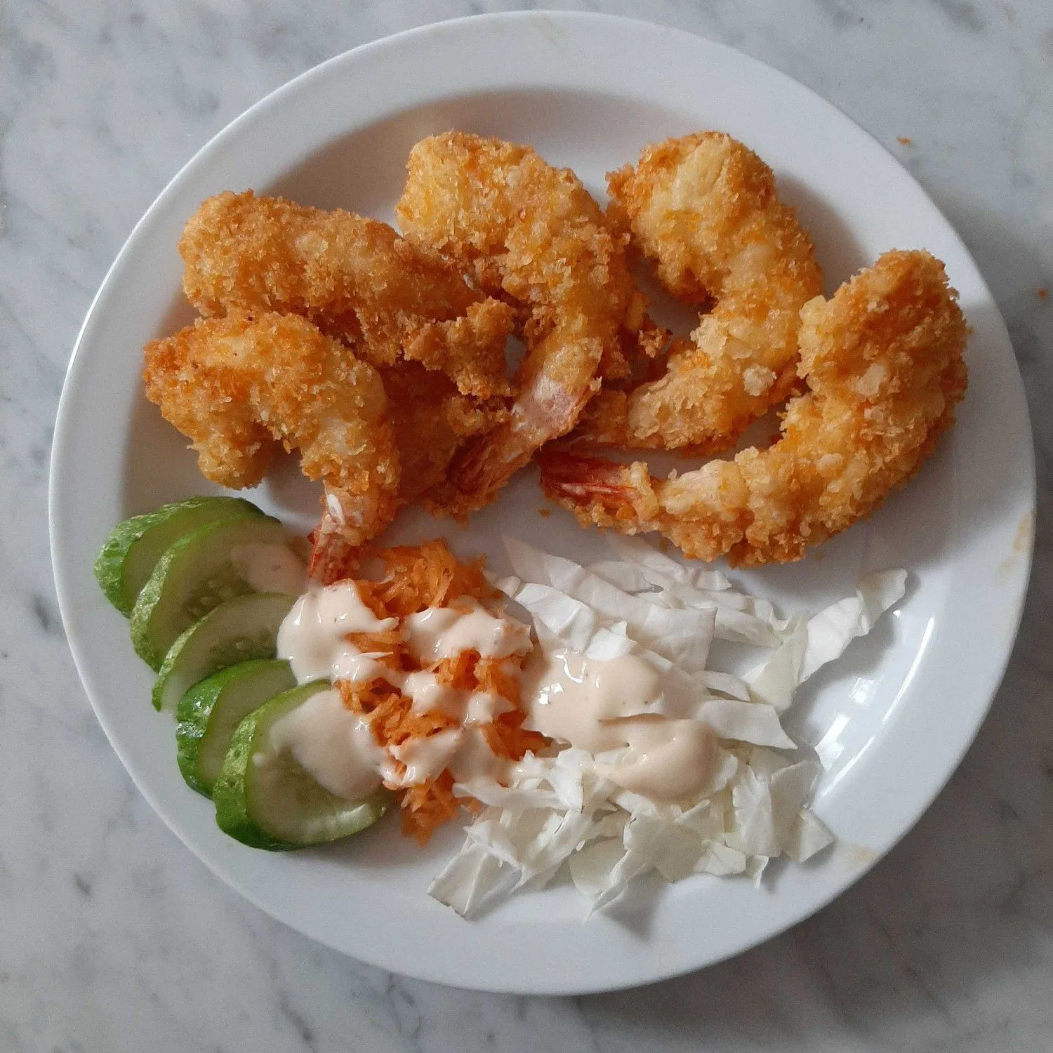 Tempura Udang dan Salad Kol Wortel #JagoMasakMinggu4Periode2