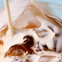 Grass Jelly Thai Tea