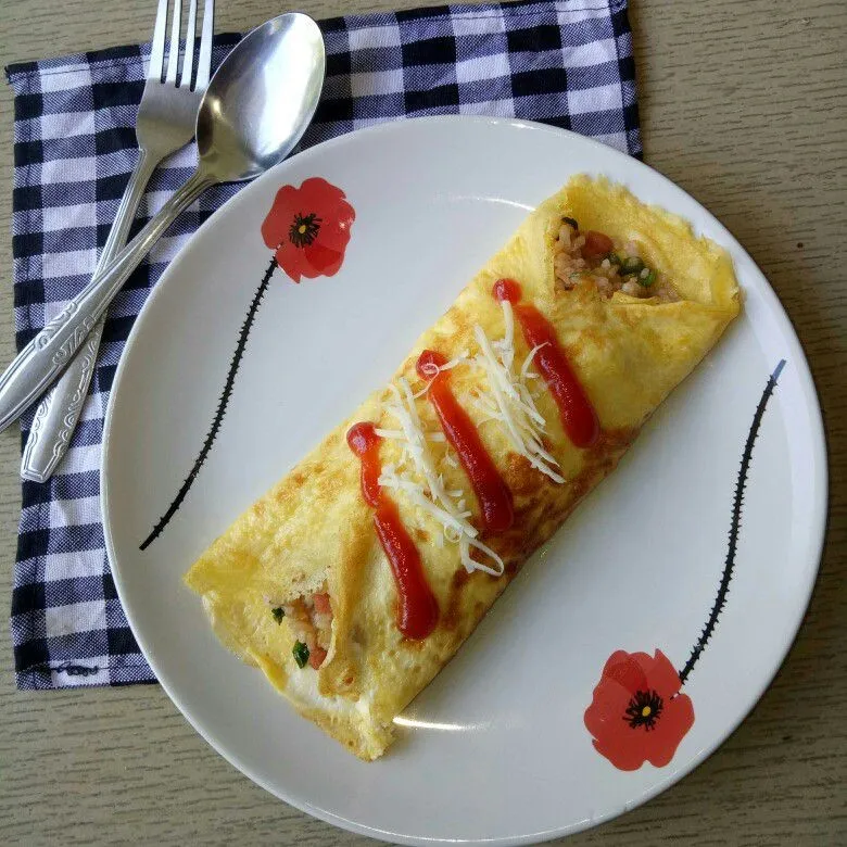 Omurice Smoked Beef Keju #JagoMasakMinggu4Periode2