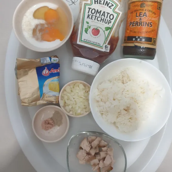 Siapkan semua bahan-bahan.