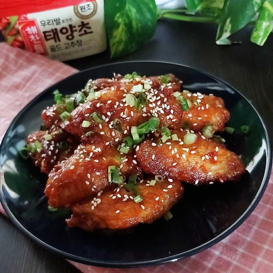 Spicy Baked Korean Chicken Wings #JagoMasakMinggu4Periode2