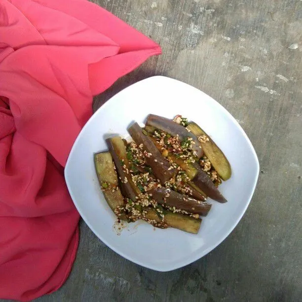 Gaji namul/salad terong ala korea #JagoMasakMinggu4Periode2