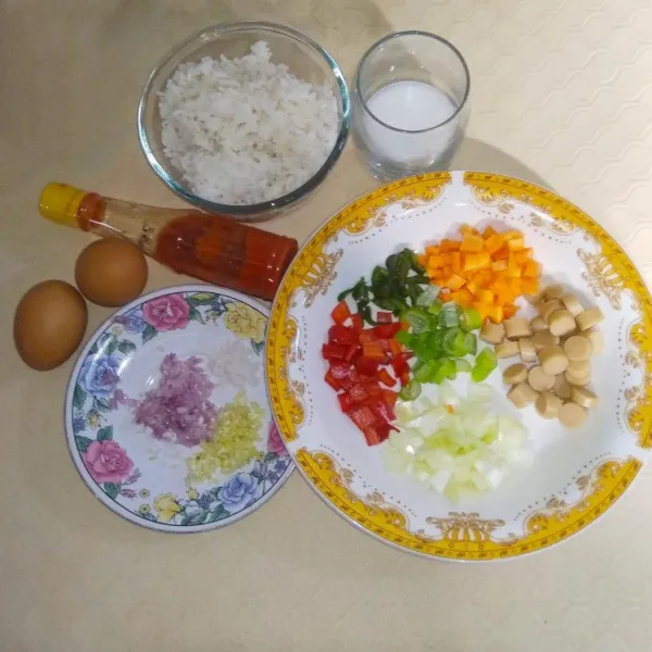 Siapkan semua bahan terlebih dahulu,