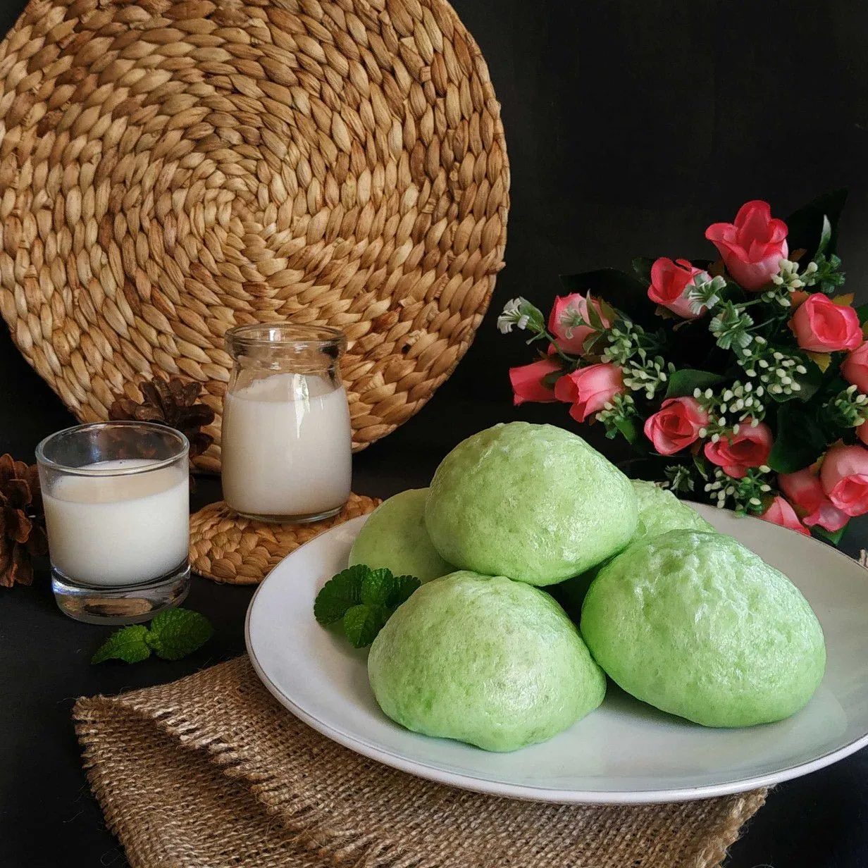 Bakpao Pandan Isi Kacang Tanah