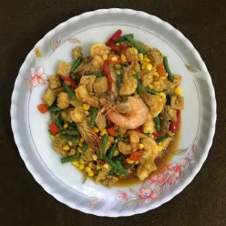 Tumis Udang Aneka Sayur