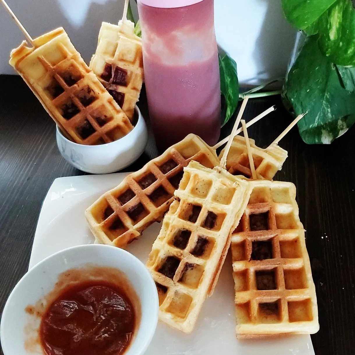 Waffle Sosis #JagoMasakMinggu5Pe