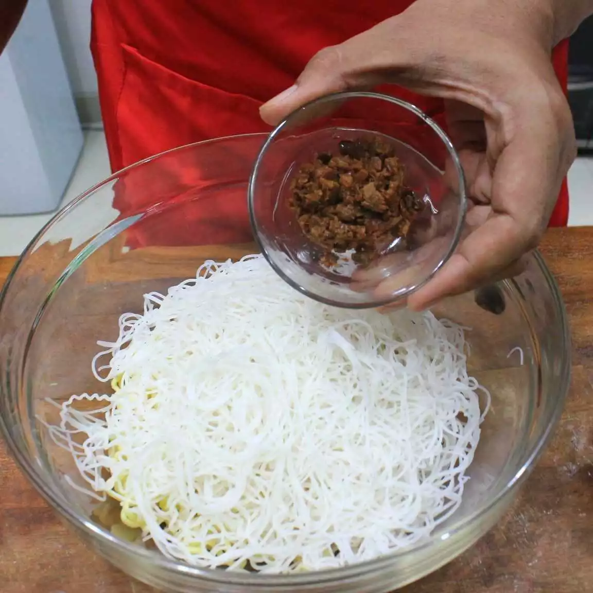 Step 2 Mie Hun Goreng Topping Seafood