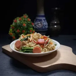 Mie Goreng Sosis Bakso dan Sayuran #JagoMasakMinggu6Periode2
