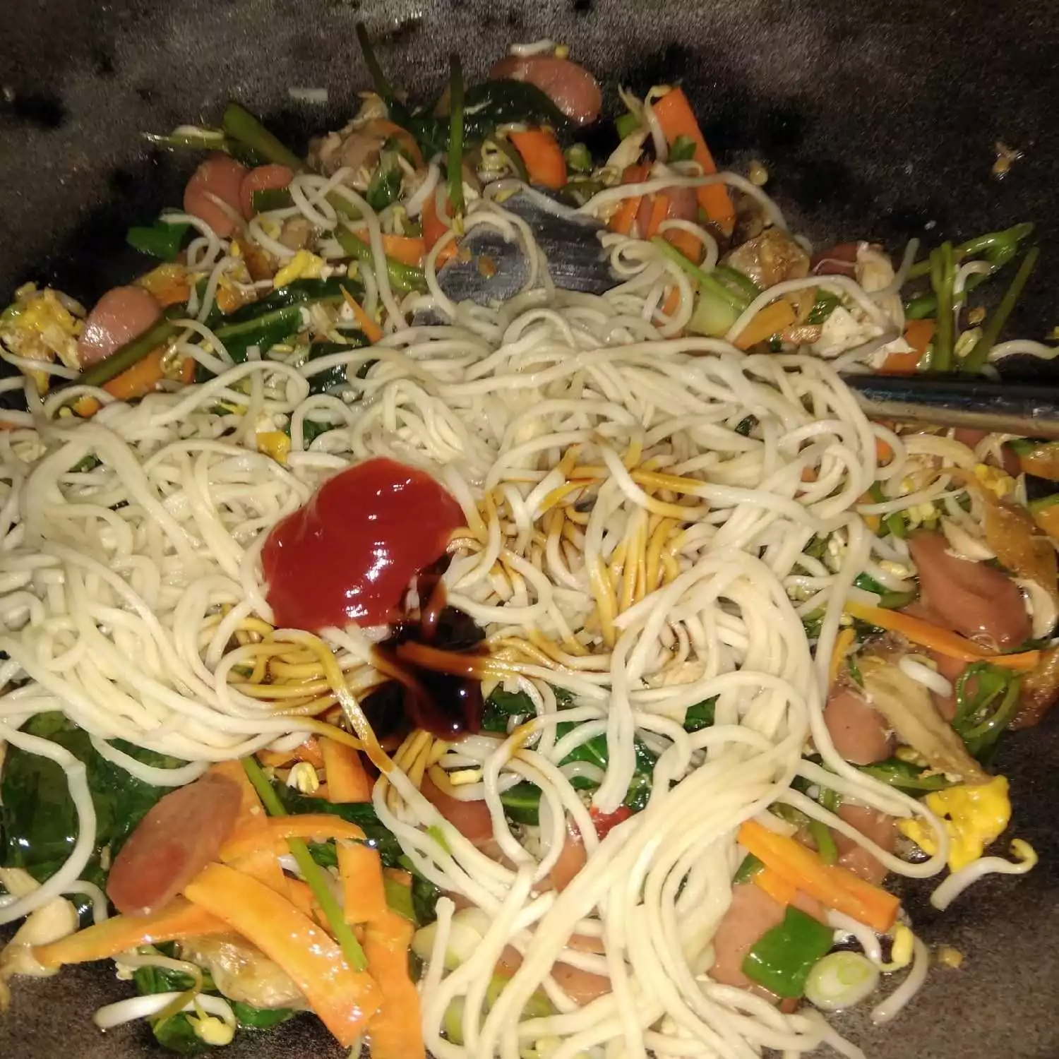 Step 5 Mie Sayur Kangkung