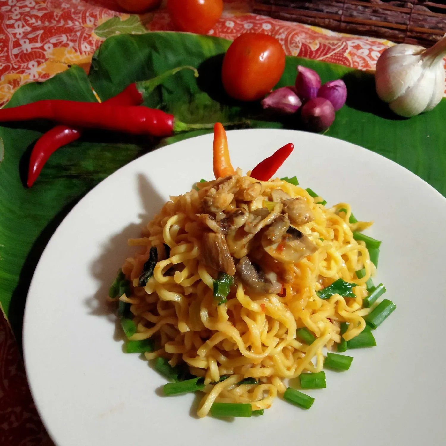 Mie Goreng Jamur Kancing Merah #JagoMasakMinggu6Periode2