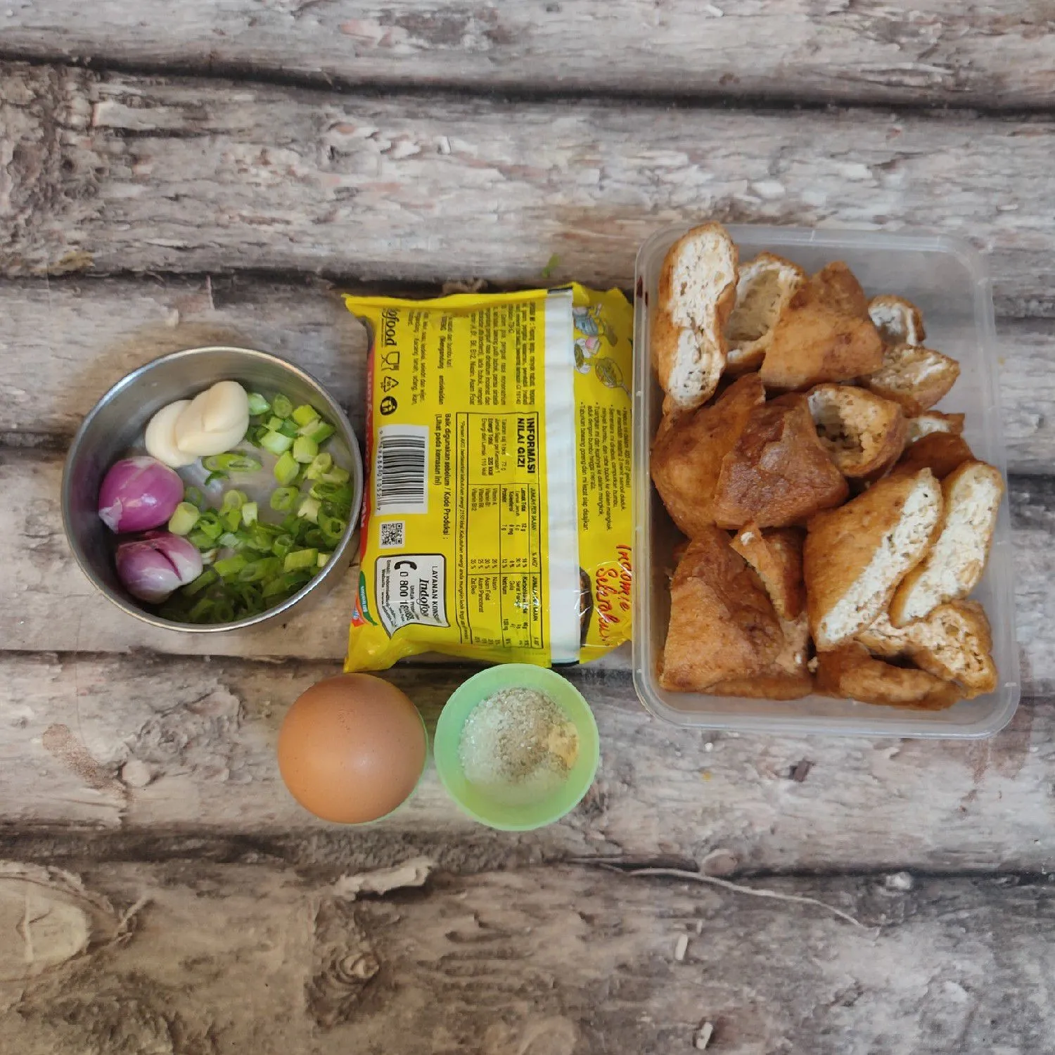 Step 1 Tahu Goreng Isi Mie