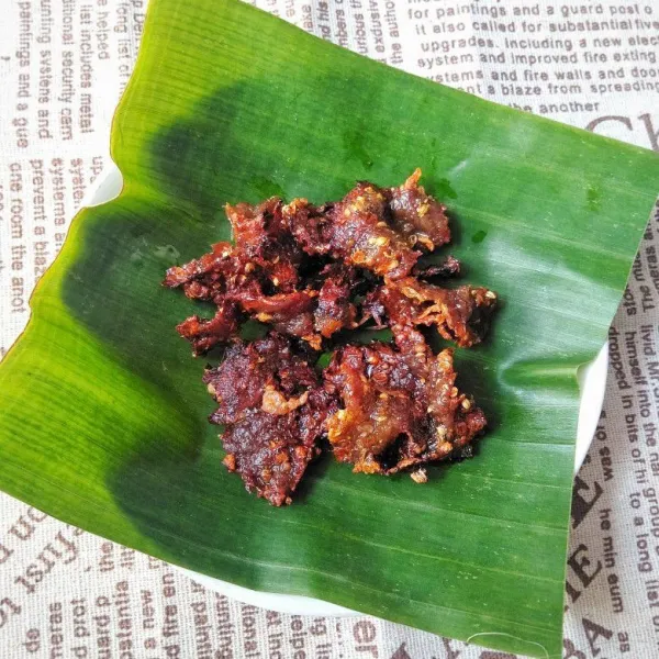 Tiriskan dan Sajikan (Bisa untuk stok dendeng simpan dalam toples kedap udara), So Yummy. 👌👌