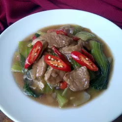 Tumis Sapi Pokcoy Saus Tiram #JagoMasakMinggu7Periode2