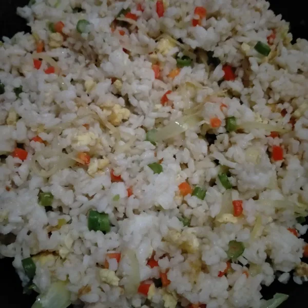 Masak hingga matang, tes rasa, angkat.