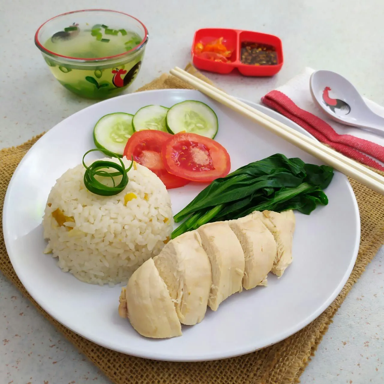 Nasi Ayam Hainam Rice Cooker #JagoMasakMinggu8Periode2