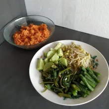 Anyang sayur siap di sajikan dan di santap dengan nasi hangat.