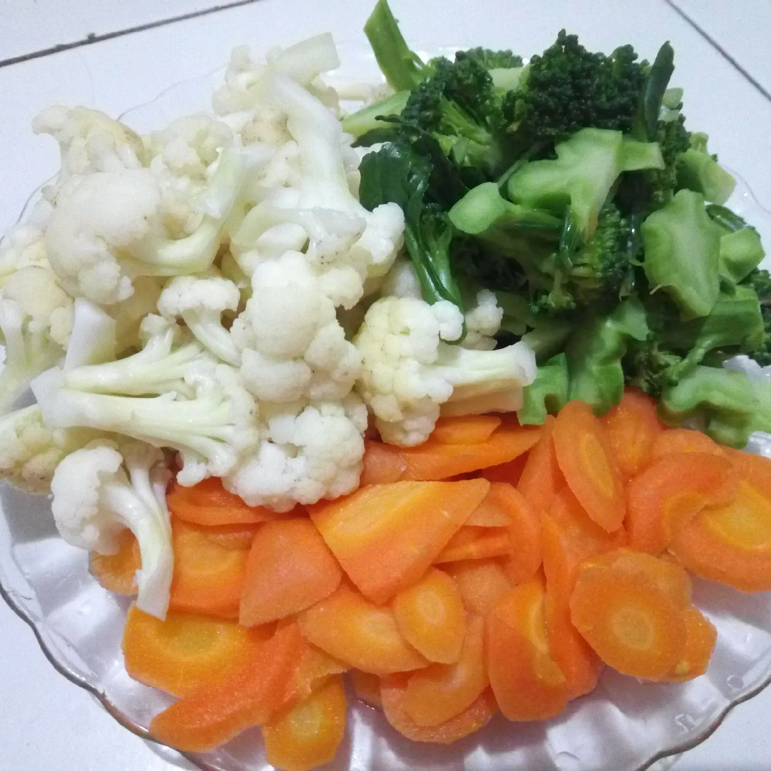 Step 1 Capcay Sayur Tiga Warna