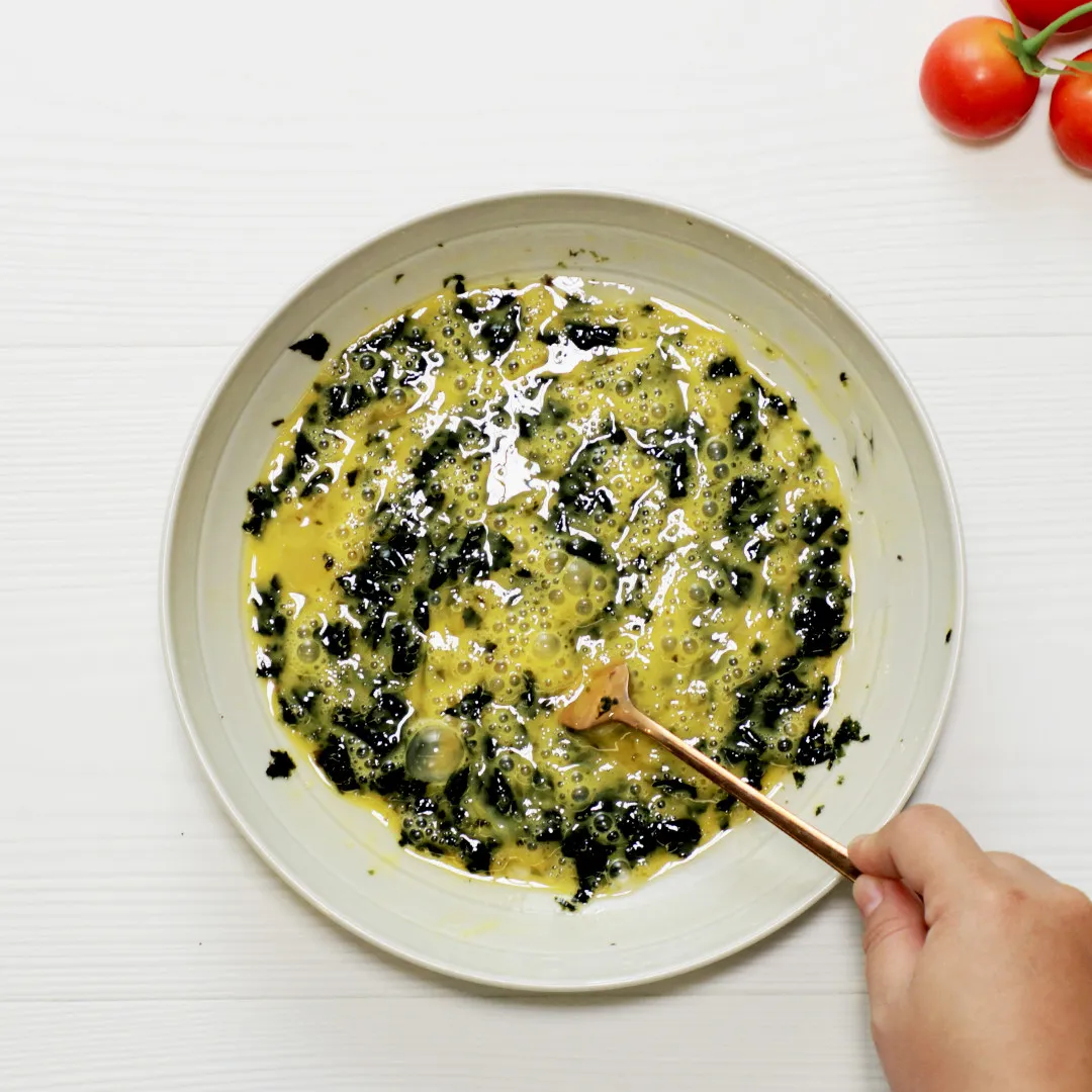 Step 2 Roti Telor Seaweed