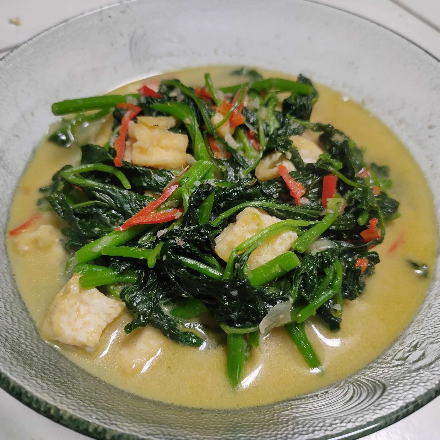 Santan Bayam Tahu